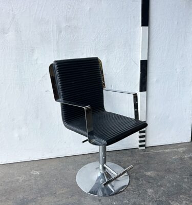 0085613 Black Leather Office Chair ( H 97 cm x 63 x 50 ) x 2 off