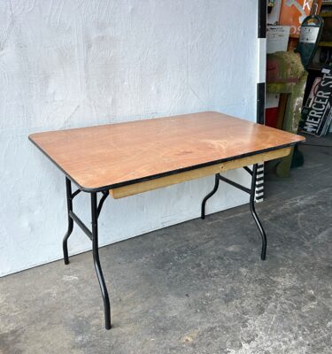 1180325 Wooden Trestle Table ( H 77 cm x 122 x 76 ) x 2 off