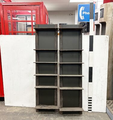 1700278 Large Wall Shelving Units With Decorative Metal Brackets ( H 174 cm x 45 x 17 ) x 2 off
