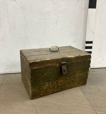 0410311 Military Style Wooden Storage Box ( H 27 cm x 48 x 28 ) x 1 off