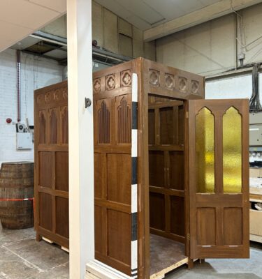 0840002 Double Compartment Confession Box ( H 250 cm x 260 x 132 ) x 1 off