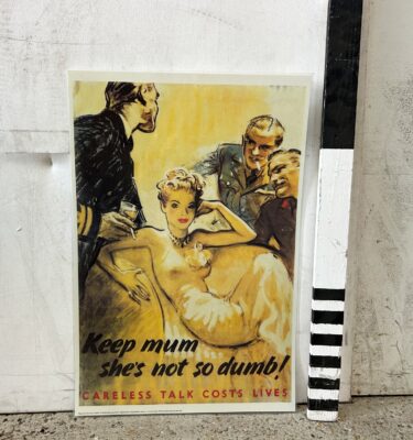 7100050 WW2 "Keep Mum" Propaganda Poster ( H 77 cm x 55 ) x 1 off