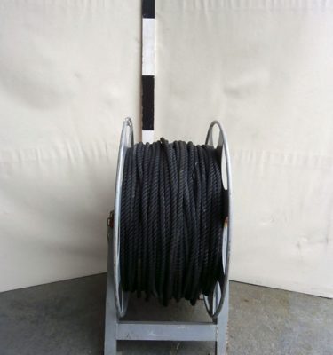 6810045 Free Standing Metal Wheel With Black Rope (41″ x 35″ x 16″)